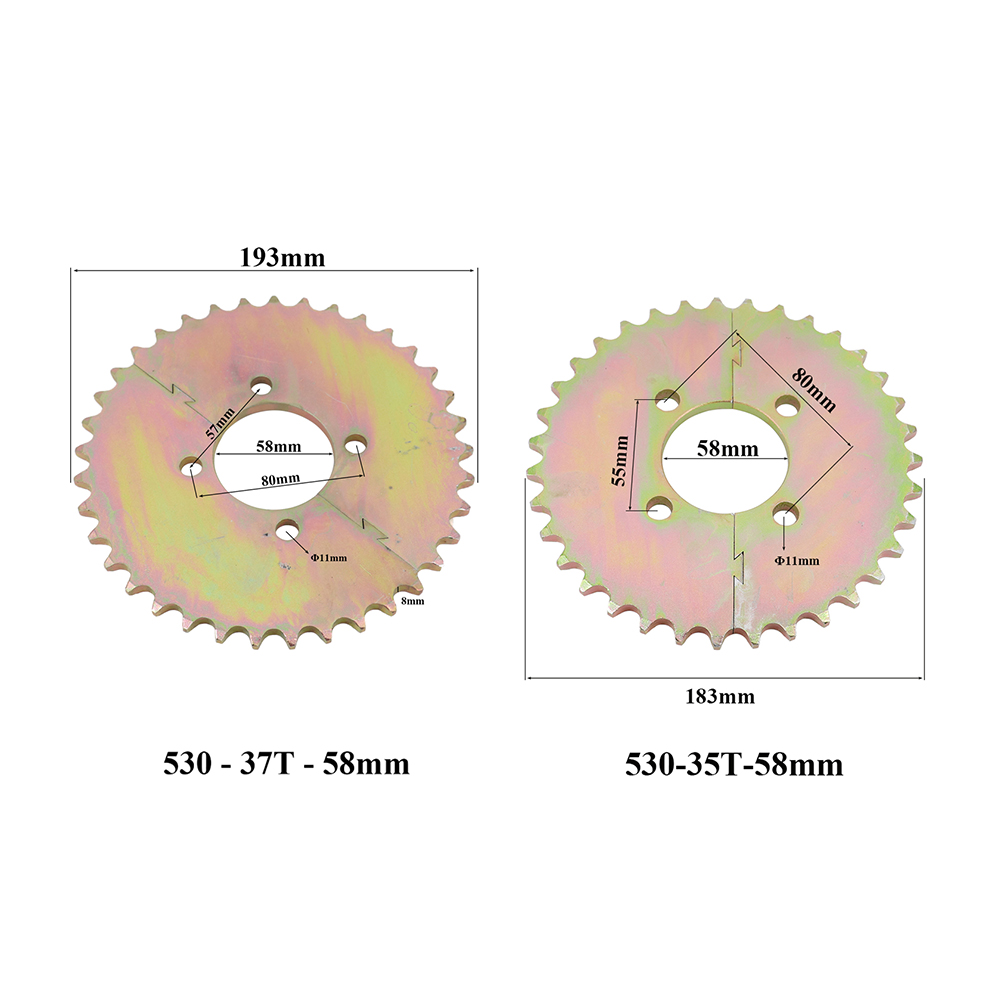 530 Chain - 530 Split-Type Motor Achtertandwiel 35 T/37