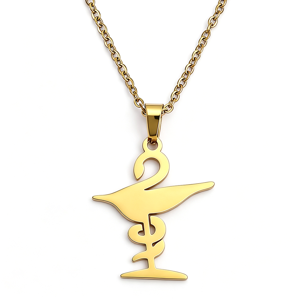 Steel Chain - Halsketting met Hygieia-schotel, hanger met het