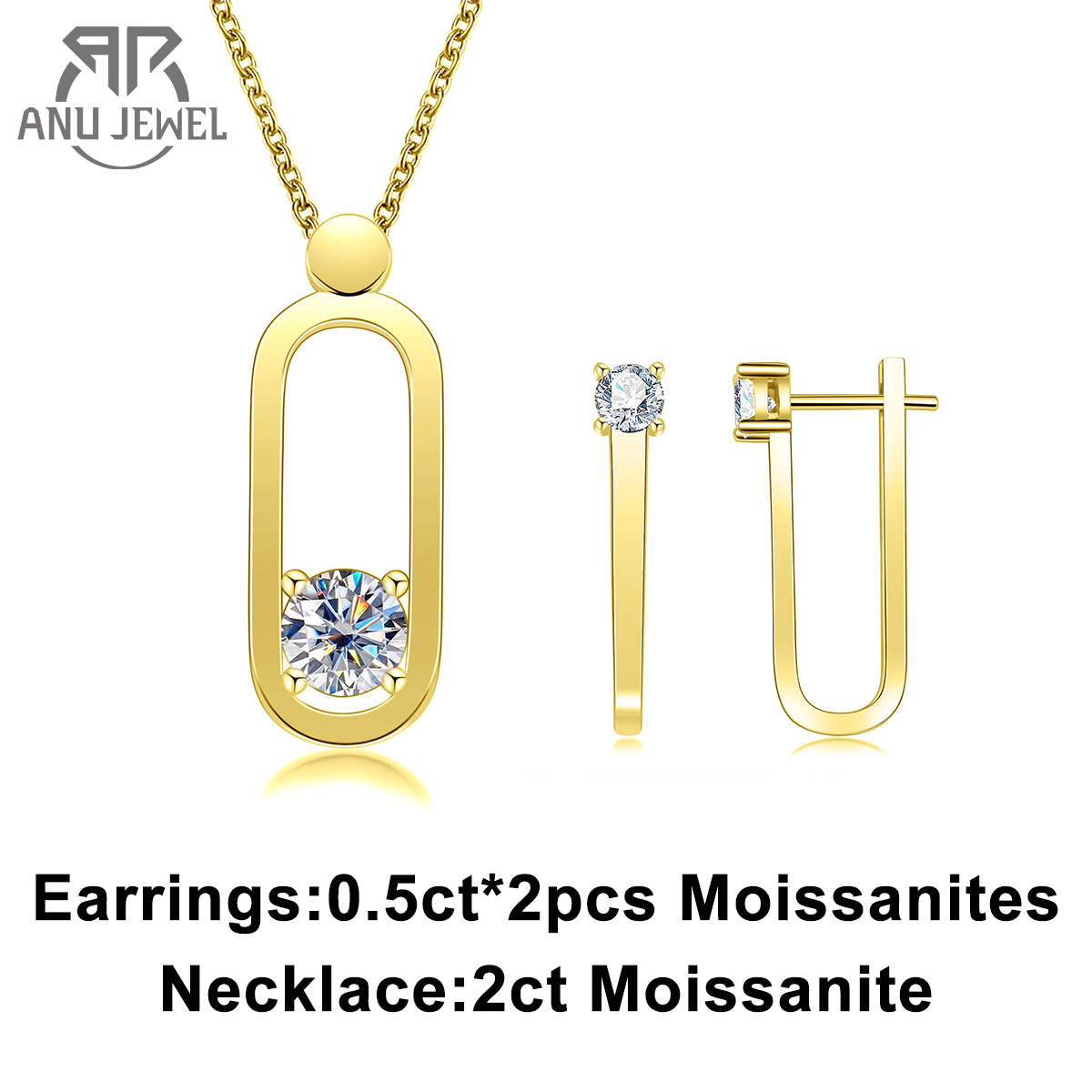 AnuJewel 2ct D Kleur Moissanit - Ansi Chain recensie en prijs